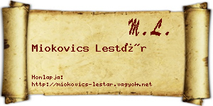 Miokovics Lestár névjegykártya